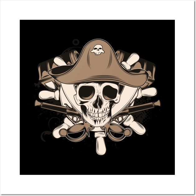 skull pirate Wall Art by Silemhaf